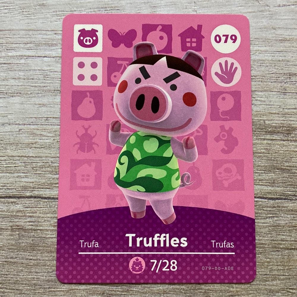 Genuine Animal Crossing Amiibo card Truffles